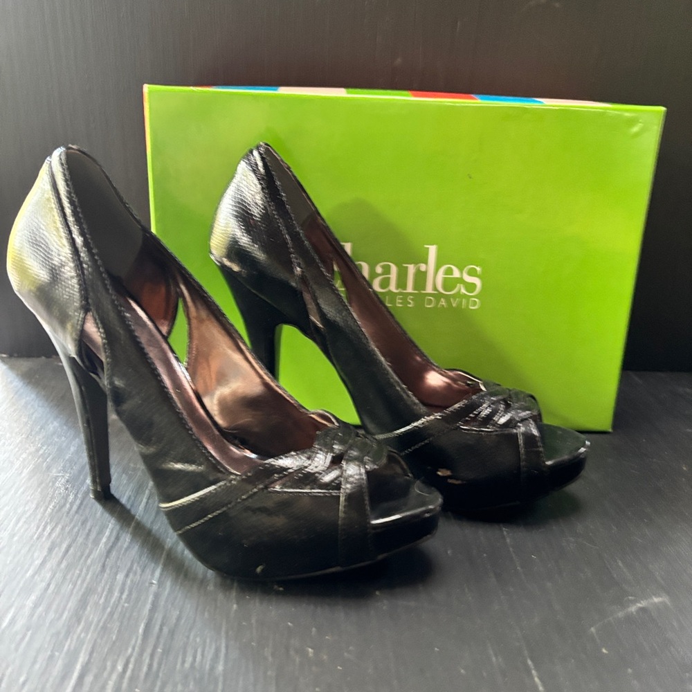 Charlies by Charles David SKIMPIER Black Stiletto Heels for Formal Occasions